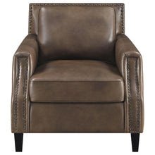 Load image into Gallery viewer, Leaton - Upholstered Recessed Arm Accent Chair - Brown Sugar