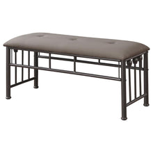 Load image into Gallery viewer, Livingston - Microfiber Upholstered Bench - Brown And Bronze