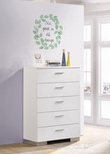 Load image into Gallery viewer, Felicity - 5-Drawer Bedroom Chest - White High Gloss