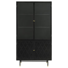Load image into Gallery viewer, Santiago - 4 Door Metal Tall Storage Cabinet - Matte Black