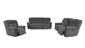 Richland - Power Reclining Sofa - Bristol Gray