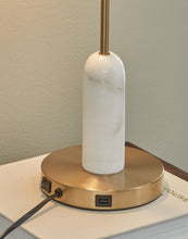 Load image into Gallery viewer, Rowleigh - Gold Finish / White - Marble Desk Lamp