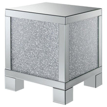 Load image into Gallery viewer, Gillian - Rectangular Mirrored Acrylic Side End Table - Silver