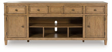 Load image into Gallery viewer, Sharlance - Light Brown - XL TV Stand With Fireplace Option