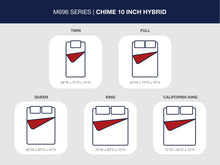 Load image into Gallery viewer, Chime 10 Inch Hybrid - White - 2 Pc. - Queen Mattress And Pillow