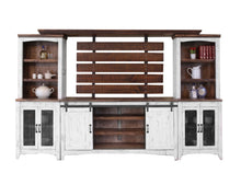 Load image into Gallery viewer, Pueblo White - TV Stand / Console / Wall Unit - Antiqued White / Brown