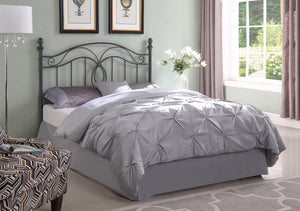 Evan - Metal Queen Or Full Open Frame Headboard - Dark Gray