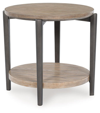 Dyonton - Light Grayish Brown - Round End Table