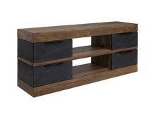 Load image into Gallery viewer, Tuxedo - TV Stand - Satin Black / Brown