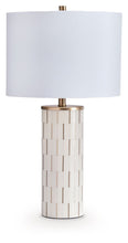 Load image into Gallery viewer, Faridworth - White / Gold Finish - Poly Table Lamp