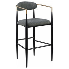 Load image into Gallery viewer, Tina - Metal Pub Height Bar Stool With Upholstered Back And Seat (Set of 2)