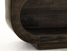 Load image into Gallery viewer, Black Balam - Wooden Bench With Fabric Cushioned Seat - Oil Black