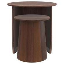 Load image into Gallery viewer, Yency - 2 Piece Round - Mango Wood Nesting Table Set - Dark Brown