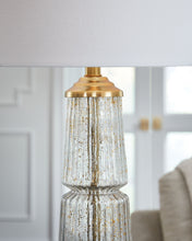 Load image into Gallery viewer, Bakersboro - Clear / Gold Finish - Glass Table Lamp