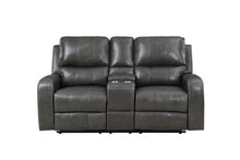 Load image into Gallery viewer, Linton - Leather Console Loveseat With Dual Recliners