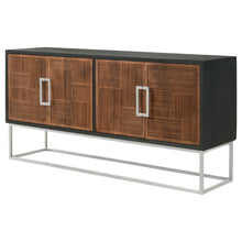 Load image into Gallery viewer, Borman - 4 Door Wood Accent Cabinet - Walnut And Black