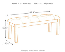 Load image into Gallery viewer, Haddigan - Dark Brown - Large UPH Dining Room Bench