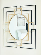 Load image into Gallery viewer, Oceanal - Black / Gold Finish - Accent Mirror