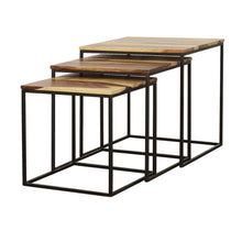 Load image into Gallery viewer, Belcourt - 3 Piece Square Nesting Tables - Natural And Black