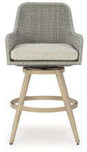 Load image into Gallery viewer, Seton Creek - Beige / Gray - Barstool With Cushion (Set of 2)