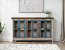 Load image into Gallery viewer, Antique - Glass Console 6 Glass Doors - Multicolor