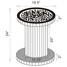 Load image into Gallery viewer, Dorielle - Round Mirrored Acrylic Crystal Side Table - Silver