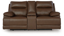 Load image into Gallery viewer, Vonryan - Tobacco - Power Reclining Loveseat With Console / Adj Headrest
