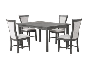 Flair - 5 Piece Dining Set (Table & 4 Chairs) - Gray