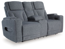 Load image into Gallery viewer, Studio Cave - Steel - Power Reclining Loveseat with Console