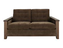 Load image into Gallery viewer, Walnut - Upholstered Loveseat - Deep Forest Brown