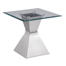 Load image into Gallery viewer, Jenny - Glass Top Stainless Steel Side End Table - Chrome