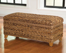 Load image into Gallery viewer, Laughton - Hand - Woven Banana Leaf Storage Trunk - Amber