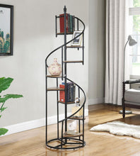 Load image into Gallery viewer, Roseglen - 8-Shelf Staircase Bookshelf - Rustic Brown