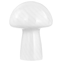 Load image into Gallery viewer, Kanaby - Mushroom Shaped Glass Bedside Table Lamp - White