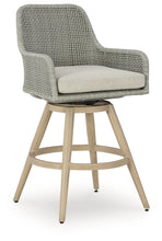 Load image into Gallery viewer, Seton Creek - Beige / Gray - Barstool With Cushion (Set of 2)