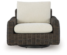 Load image into Gallery viewer, Kimora - Beige / Dark Brown - Swivel Glider Lounge With Cushion