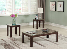 Load image into Gallery viewer, Rhodes - 3 Piece Faux Marble Top Coffee Table Set - Brown