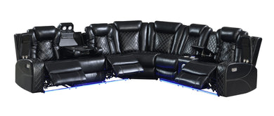 Orion - 3 Piece Power Sectional - Black