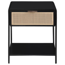 Load image into Gallery viewer, Amherst - 1-Drawer Radio Weave Rattan Metal Side Table