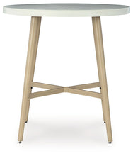 Load image into Gallery viewer, Seton Creek - Beige - Round Bar Table With Umbrella Option