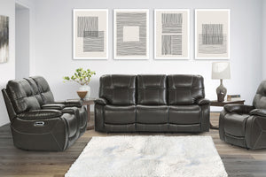 Axel - Power Reclining Sofa Loveseat And Recliner - Ozone