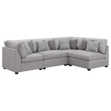 Load image into Gallery viewer, Cambria - 4 Piece Upholstered Modular Sectional Sofa - Gray