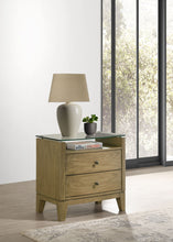 Load image into Gallery viewer, Granada - 2-Drawer Glass Top Nightstand - Natural Pine