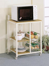 Load image into Gallery viewer, Kelvin - 2-Shelf Mobile Kitchen Cart - Natural Brown And White