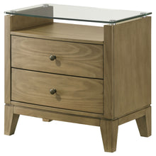 Load image into Gallery viewer, Granada - 2-Drawer Glass Top Nightstand - Natural Pine