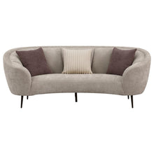 Load image into Gallery viewer, Ellorie - Upholstered Channel Back Curved Sofa - Beige