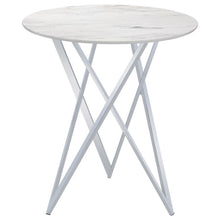 Load image into Gallery viewer, Bexter - Round Faux Marble Bistro Bar Table - Chrome