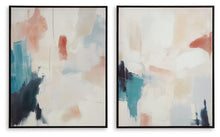 Load image into Gallery viewer, Caldish - Blue / White / Pink - Wall Art Set (Set of 2)