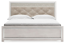 Load image into Gallery viewer, Altyra - White - King Panel Bed With Upholstered Headboard