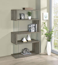 Load image into Gallery viewer, Emelle - 4-Shelf Glass Panel Bookshelf